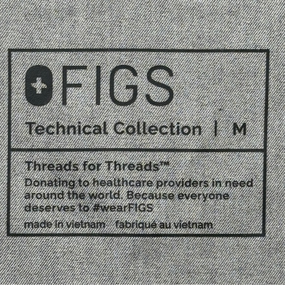 FIGS Yola Scrubs Set Straight Pant and Catarina Front Pocket Top Gray Women's M - Picture 3 of 15